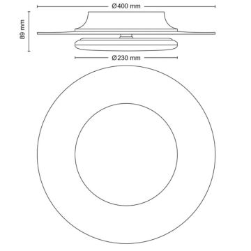 Philips- Plafón LED regulable SCENE SWITCH LED/30W/230V 2700K plata