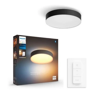 Philips - Plafón LED regulable Hue LED/19,2W/230V 2200-6500K d. 381 mm negro + mando a distancia