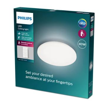 Philips - Plafón LED regulable LED/40W/230V 2700-6500K + control remoto