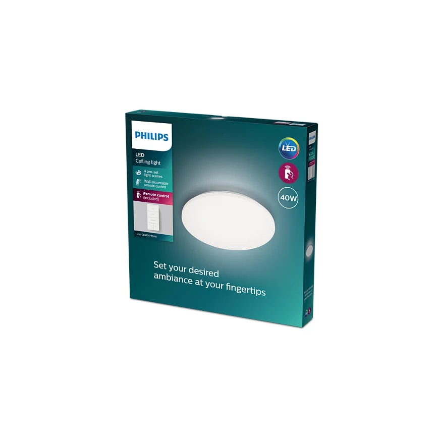 Philips - Plafón LED regulable LED/40W/230V 2700-6500K + control remoto