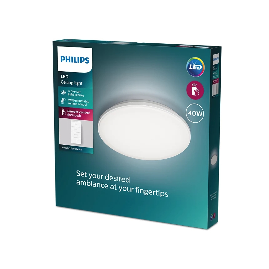 Philips - Plafón LED regulable LED/40W/230V 2700-6500K + control remoto