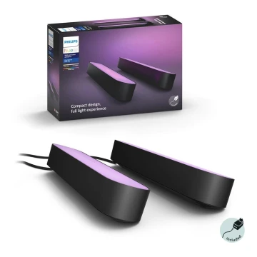 Philips - SET 2x Lámpara de mesa LED RGB regulable Hue PLAY AMBIANCE LED/6W/230V