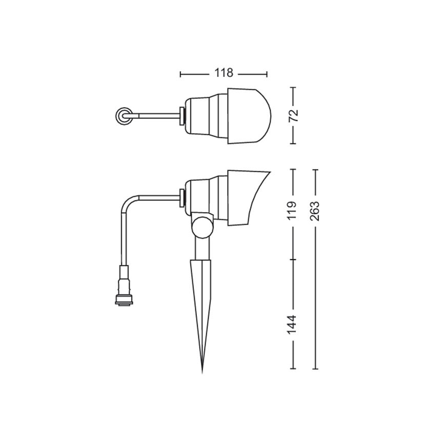 Philips - SET 3x Foco LED de exterior LED/6W/230V 2700K IP44