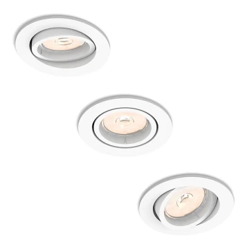 Philips - SET 3x Iluminación empotrable de techo 1xGU10/5,5W/230V