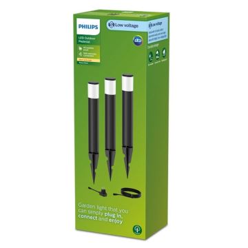 Philips - SET 3x Lámpara LED de exterior PUREX LED/1,5W/24/230V IP44