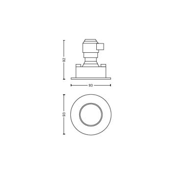 Philips - SET 3x Lámpara empotrable de baño LED regulable Hue ADORE BATHROOM 1xGU10/4,2W/230V 2200-6500K IP44