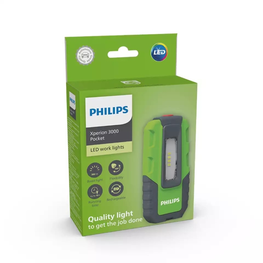 Philips X30POCKX1 - Linterna LED recargable y regulable LED/2W/3,7V 300lm 1800 mAh