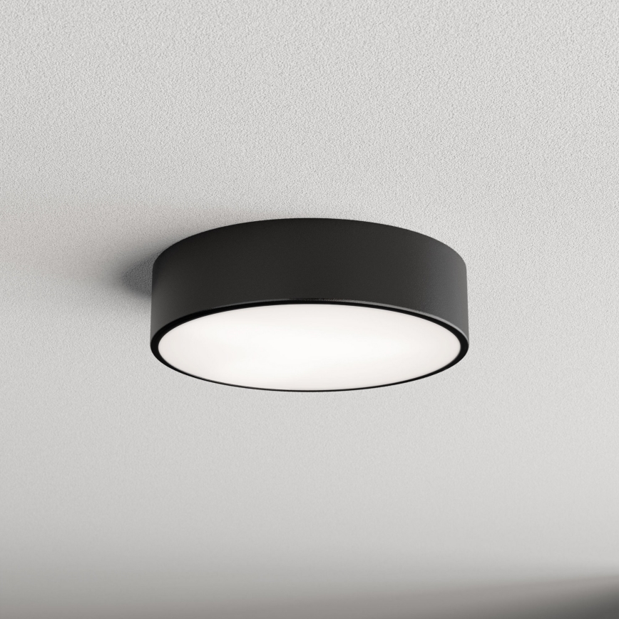 Plafón de baño CLEO 2xE27/24W/230V diá. 30 cm negro IP54