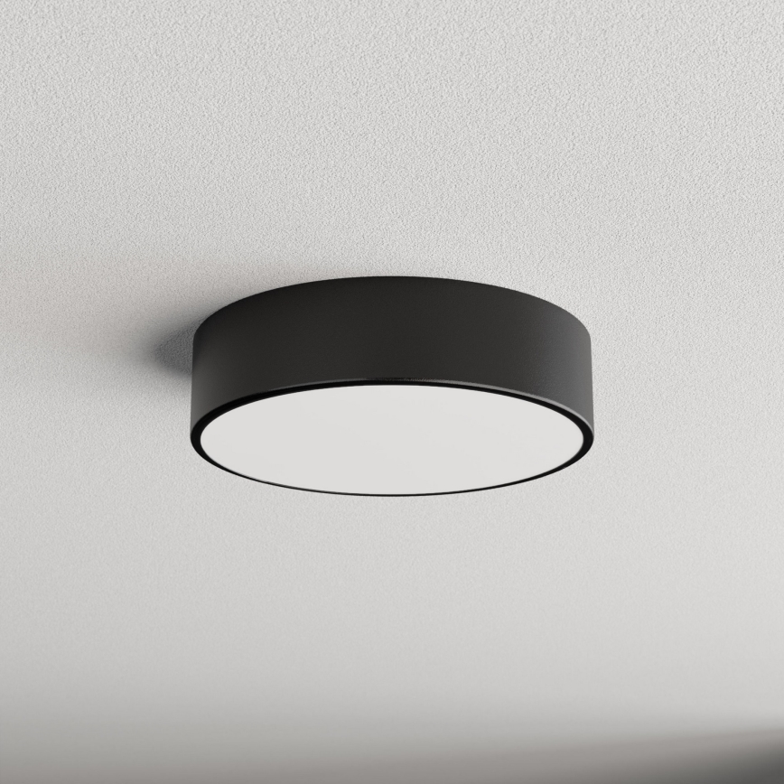 Plafón de baño CLEO 2xE27/24W/230V diá. 30 cm negro IP54