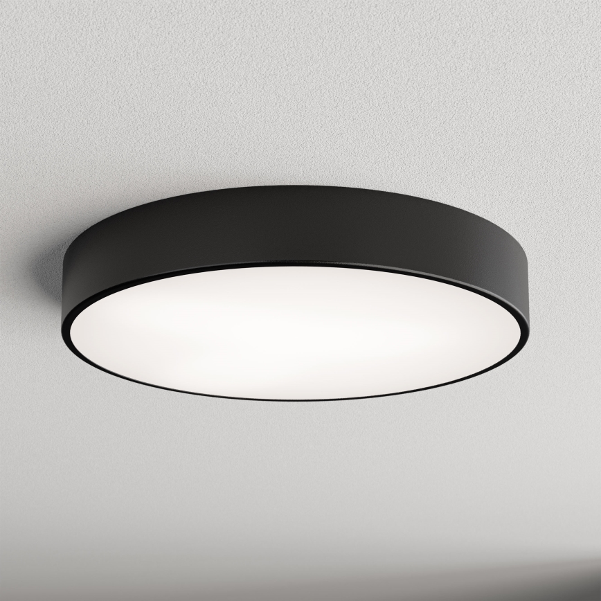 Plafón de baño CLEO 4xE27/24W/230V diá. 50 cm negro IP54