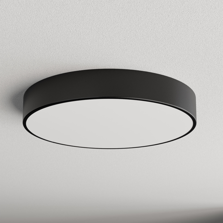 Plafón de baño CLEO 4xE27/24W/230V diá. 50 cm negro IP54