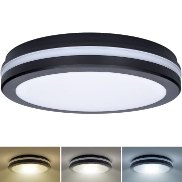 Plafón de exterior LED regulable LED/18W/22W/26W/230V 3000/4000/6500K IP65 negro