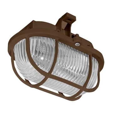 Plafón de exterior OVAL 1xE27/60W/230V IP44 marrón