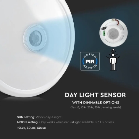 Plafón LED con sensor LED/12W/230V 4000K