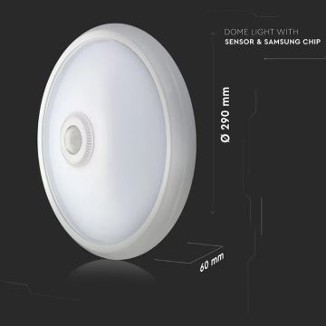 Plafón LED con sensor LED/12W/230V 4000K