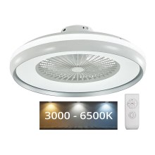 Plafón LED con ventilador LED/32W/230V 3000/4000/6500K gris + control remoto