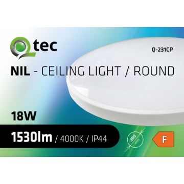 Plafón LED de baño CIRCLE LED/18W/230V 4000K diá. 30 cm IP44 blanco