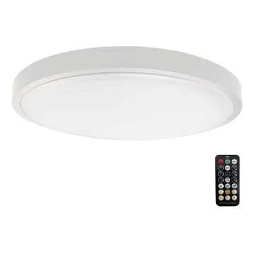 Plafón LED de baño con sensor LED/18W/230V 3000K IP44 blanco + control remoto