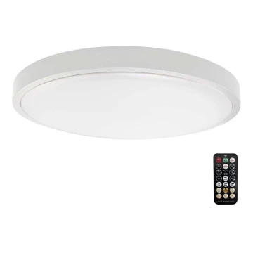 Plafón LED de baño con sensor LED/18W/230V 6500K IP44 blanco + control remoto