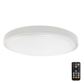 Plafón LED de baño con sensor LED/18W/230V IP44 3000K diá. 29 cm blanco + control remoto