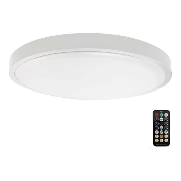 Plafón LED de baño con sensor LED/24W/230V 6500K IP44 blanco + mando a distancia