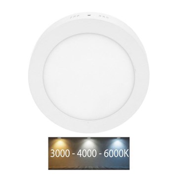 Plafón LED de baño LADA LED/18W/230V 3000/4000/6000K diá. 22 cm IP44 blanco