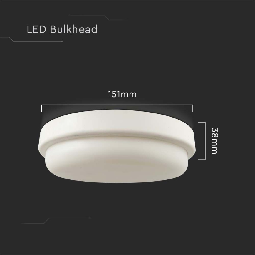 Plafón LED de baño LED/12W/230V 4000K IP54