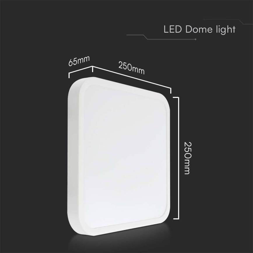 Plafón LED de baño LED/18W/230V IP44 3000K 25x25 cm blanco