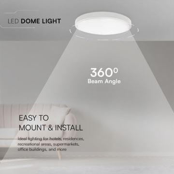 Plafón LED de baño LED/18W/230V IP44 3000K diá. 25 cm blanco