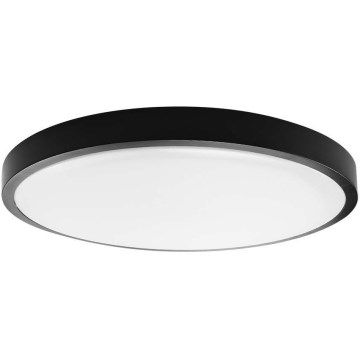 Plafón LED de baño LED/18W/230V IP44 3000K diá. 25 cm negro