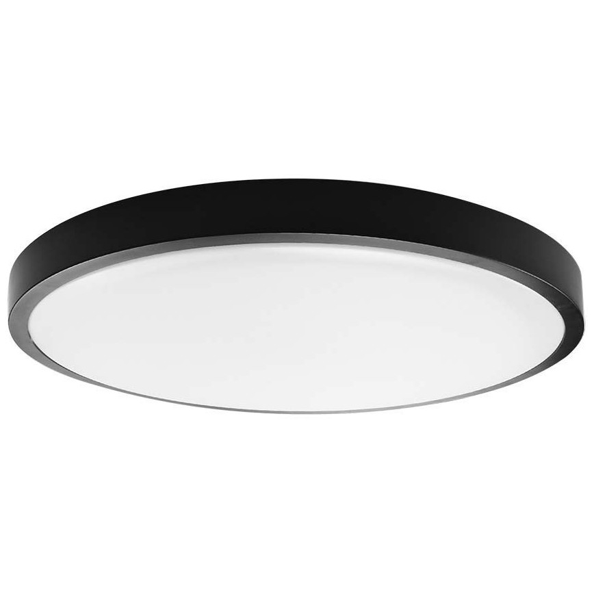 Plafón LED de baño LED/18W/230V IP44 3000K diá. 25 cm negro