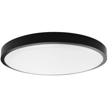 Plafón LED de baño LED/18W/230V IP44 4000K diá. 25 cm negro