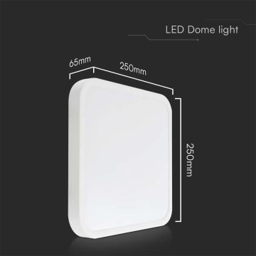 Plafón LED de baño SAMSUNG CHIP LED/18W/230V IP44 6500K 25x25 cm blanco