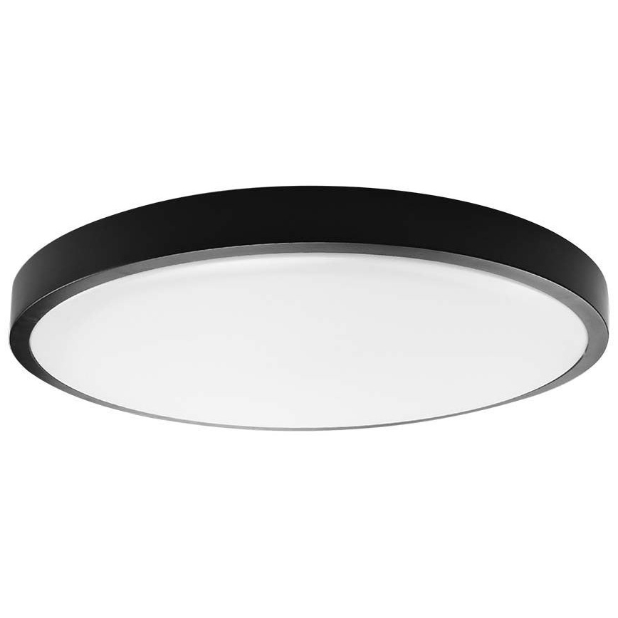 Plafón LED de baño LED/18W/230V IP44 6500K diá. 25 cm negro