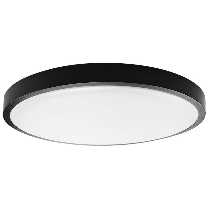 Plafón LED de baño LED/24W/230V IP44 4000K diá. 29 cm negro