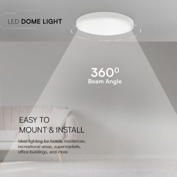 Plafón LED de baño LED/36W/230V IP44 3000K diá. 35 cm blanco