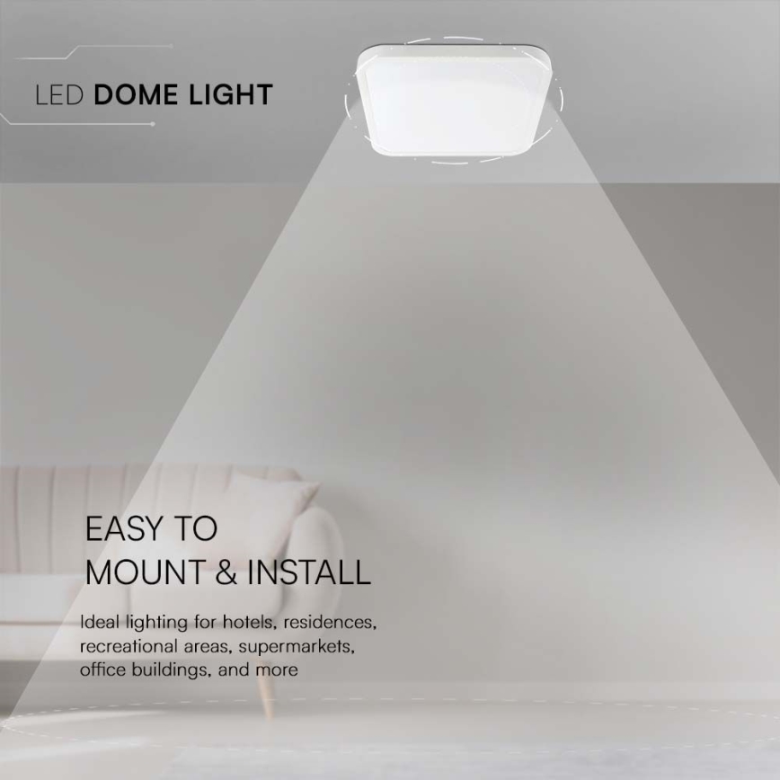 Plafón LED de baño LED/48W/230V 3000K IP44 blanco