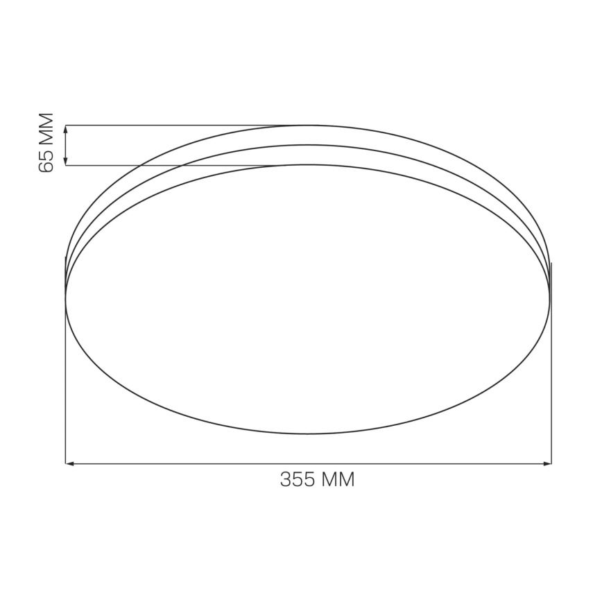 Plafón LED de baño MOON LED/18W/230V negro IP44