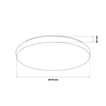 Plafón LED de baño PIRIUS LED/12W/230V diá. 28 cm IP44