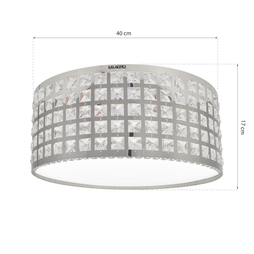 Plafón LED de cristal ALEX LED/18W/230V
