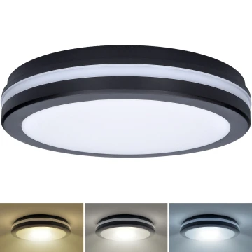 Plafón LED de exterior regulable LED/36W/40W/44W/230V 3000/4000/6500K IP65 negro