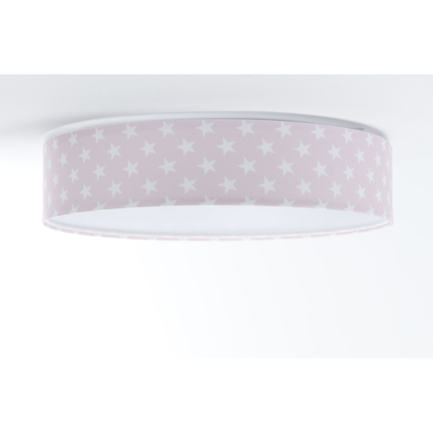 Plafón LED infantil GALAXY KIDS LED/24W/230V estrellas rosa/blanco