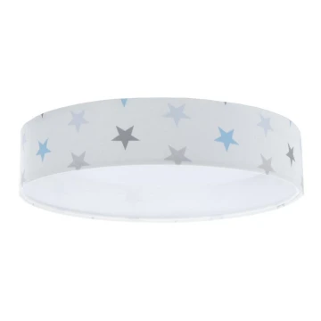 Plafón LED infantil GALAXY KIDS LED/24W/230V estrellas blanco/gris/azul