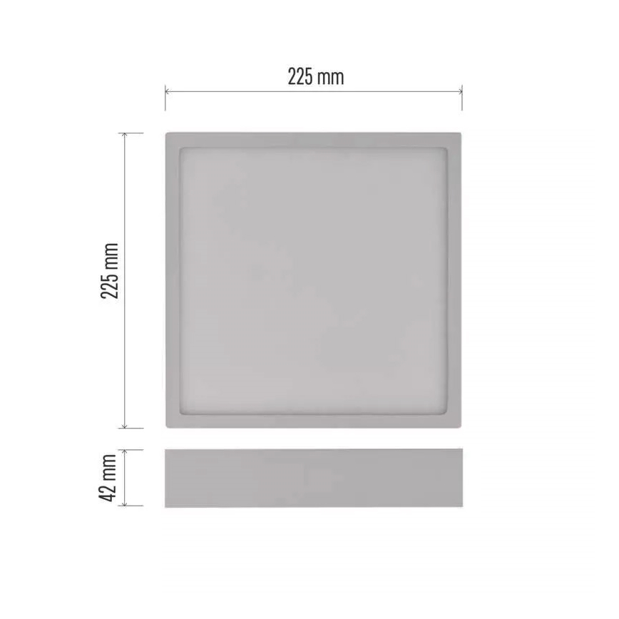 Plafón LED NEXXO LED/21W/230V 3000/3500/4000K 22,5x22,5 cm blanco