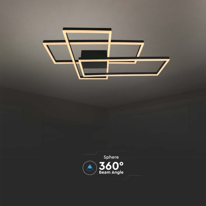 Plafón LED LED/47W/230V 3000K negro