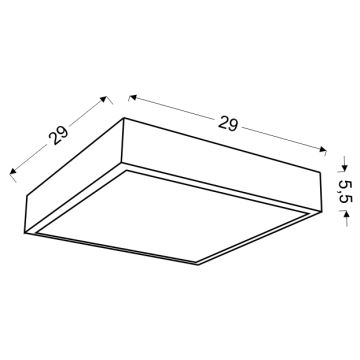 Plafón LED LUX LED/16W/230V blanco