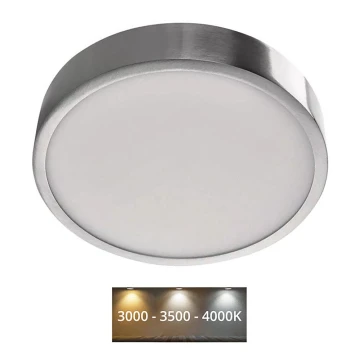 Plafón LED NEXXO LED/21W/230V 3000/3500/4000K diámetro 22,5 cm cromo