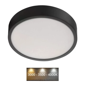 Plafón LED NEXXO LED/21W/230V 3000/3500/4000K ø 22,5 cm negro