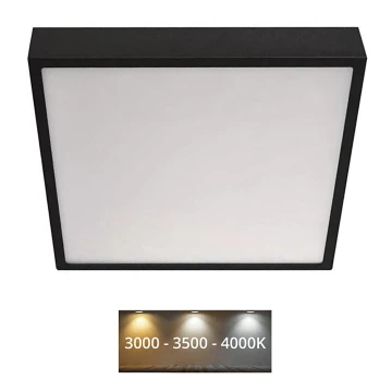 Plafón LED NEXXO LED/28,5W/230V 3000/3500/4000K 30x30 cm negro
