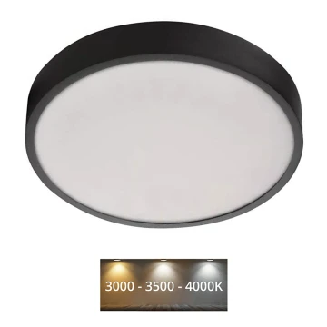 Plafón LED NEXXO LED/28,5W/230V 3000/3500/4000K d. 30 cm negro